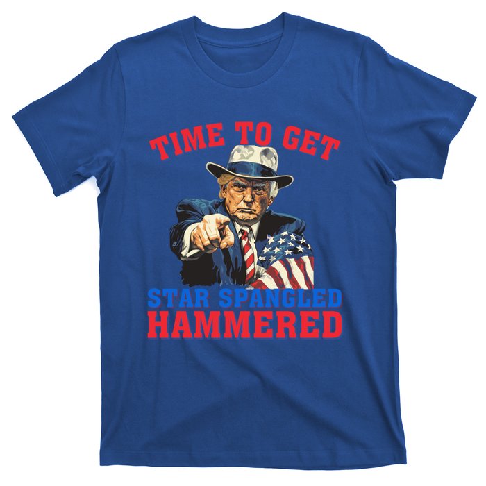 Time To Get Star Spangled Hammered Trump 4th Of July Meaningful Gift T-Shirt