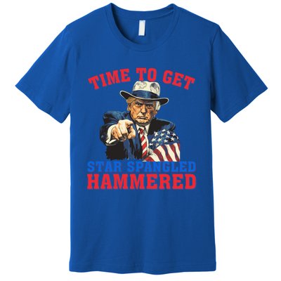 Time To Get Star Spangled Hammered Trump 4th Of July Meaningful Gift Premium T-Shirt