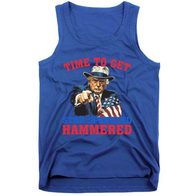 Time To Get Star Spangled Hammered Trump 4th Of July Meaningful Gift Tank Top