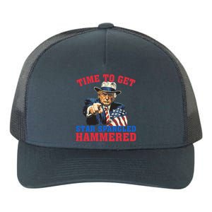 Time To Get Star Spangled Hammered Trump 4th Of July Meaningful Gift Yupoong Adult 5-Panel Trucker Hat