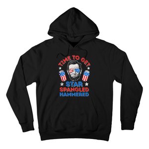 Time To Get Star Spangled Hammered Beer USA Flag 4th Of July Hoodie