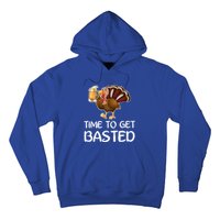 Time To Get Basted Turkey Beer Funny Thanksgiving Gift Hoodie