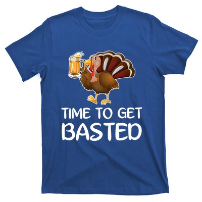 Time To Get Basted Turkey Beer Funny Thanksgiving Gift T-Shirt