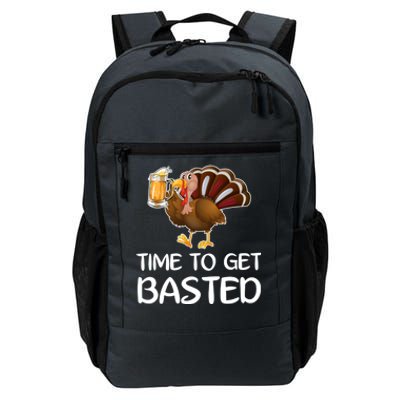 Time To Get Basted Turkey Beer Funny Thanksgiving Gift Daily Commute Backpack