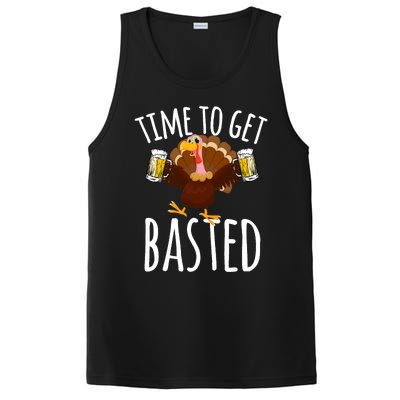 Time To Get Basted Funny Beer Thanksgiving Turkey Gift PosiCharge Competitor Tank