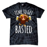 Time To Get Basted Funny Beer Thanksgiving Turkey Gift Tie-Dye T-Shirt