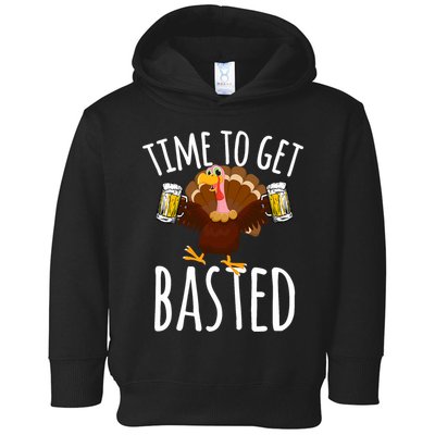 Time To Get Basted Funny Beer Thanksgiving Turkey Gift Toddler Hoodie