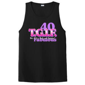 TGIF This Girl Is Forty And Fabulous 40th Birthday PosiCharge Competitor Tank