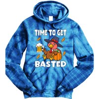 Time To Get Basted Funny Happy Thanksgiving Turkey Tie Dye Hoodie