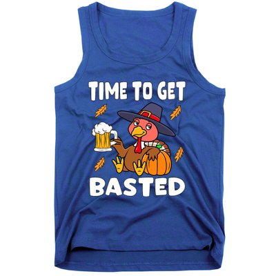 Time To Get Basted Funny Happy Thanksgiving Turkey Tank Top