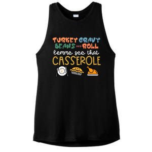 Thanksgiving Turkey Gravy Beans Roll Casserole Ladies PosiCharge Tri-Blend Wicking Tank