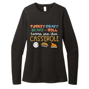 Thanksgiving Turkey Gravy Beans Roll Casserole Womens CVC Long Sleeve Shirt