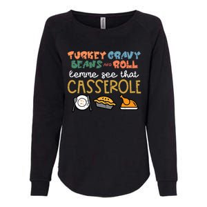 Thanksgiving Turkey Gravy Beans Roll Casserole Womens California Wash Sweatshirt