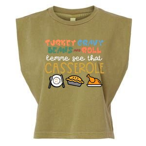 Thanksgiving Turkey Gravy Beans Roll Casserole Garment-Dyed Women's Muscle Tee