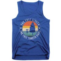 The Tree Giveth The Tree Taketh Away Frisbee Golf Disc Golf Gift Tank Top