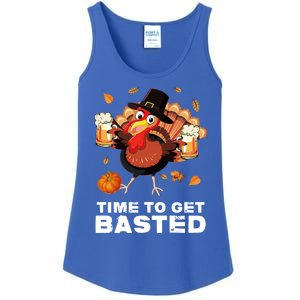 Time To Get Basted Funny Beer Thanksgiving Turkey Gift Ladies Essential Tank