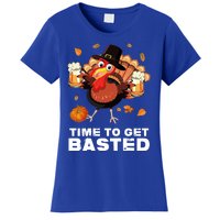 Time To Get Basted Funny Beer Thanksgiving Turkey Gift Women's T-Shirt