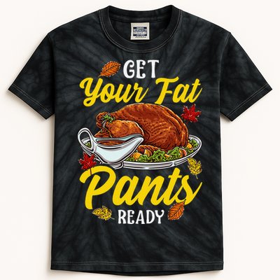 Thanksgiving Turkey Gravy Boat Get Your Fat Pants Ready Swag Kids Tie-Dye T-Shirt