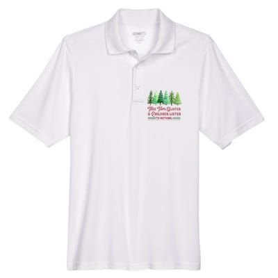 Tree Tops Glisten And Children Listen Funny Teacher Christmas Men's Origin Performance Pique Polo