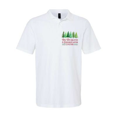 Tree Tops Glisten And Children Listen Funny Teacher Christmas Softstyle Adult Sport Polo