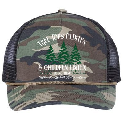 Tree Tops Glisten Children Listen To Nothing Retro Rope Trucker Hat Cap