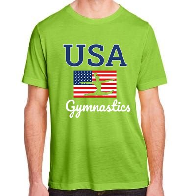 Tumbling Team Gear Gymnast Gymnastics Usa American Flag Cute Gift Adult ChromaSoft Performance T-Shirt