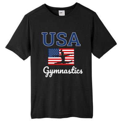 Tumbling Team Gear Gymnast Gymnastics Usa American Flag Cute Gift Tall Fusion ChromaSoft Performance T-Shirt