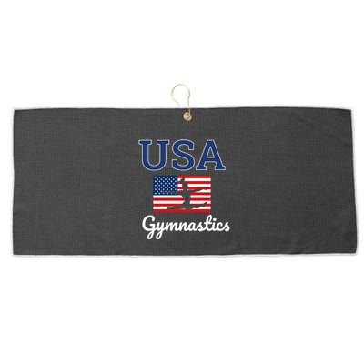 Tumbling Team Gear Gymnast Gymnastics Usa American Flag Cute Gift Large Microfiber Waffle Golf Towel