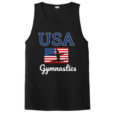 Tumbling Team Gear Gymnast Gymnastics Usa American Flag Cute Gift PosiCharge Competitor Tank