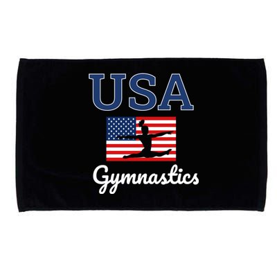 Tumbling Team Gear Gymnast Gymnastics Usa American Flag Cute Gift Microfiber Hand Towel