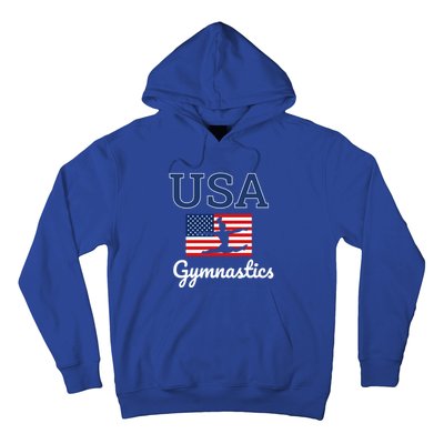 Tumbling Team Gear Gymnast Gymnastics Usa American Flag Cute Gift Hoodie