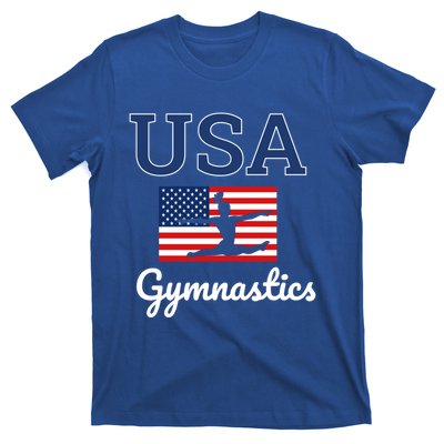 Tumbling Team Gear Gymnast Gymnastics Usa American Flag Cute Gift T-Shirt