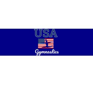 Tumbling Team Gear Gymnast Gymnastics Usa American Flag Cute Gift Bumper Sticker