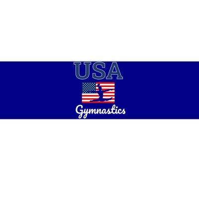 Tumbling Team Gear Gymnast Gymnastics Usa American Flag Cute Gift Bumper Sticker