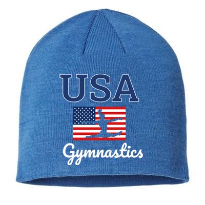 Tumbling Team Gear Gymnast Gymnastics Usa American Flag Cute Gift Sustainable Beanie