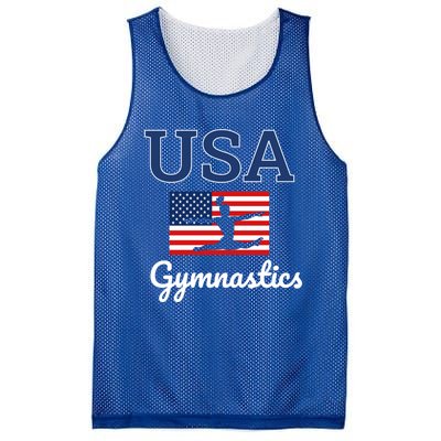 Tumbling Team Gear Gymnast Gymnastics Usa American Flag Cute Gift Mesh Reversible Basketball Jersey Tank