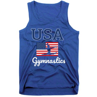 Tumbling Team Gear Gymnast Gymnastics Usa American Flag Cute Gift Tank Top