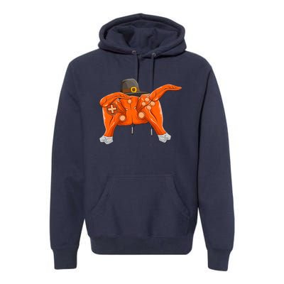 Thanksgiving Turkey Gamer Gaming Controllers Boy Teens Premium Hoodie