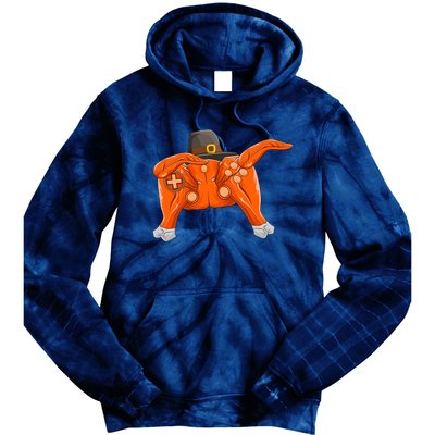 Thanksgiving Turkey Gamer Gaming Controllers Boy Teens Tie Dye Hoodie