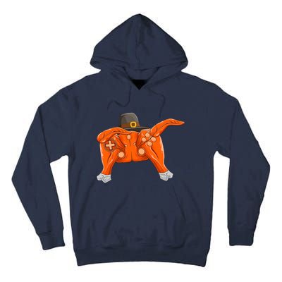 Thanksgiving Turkey Gamer Gaming Controllers Boy Teens Tall Hoodie