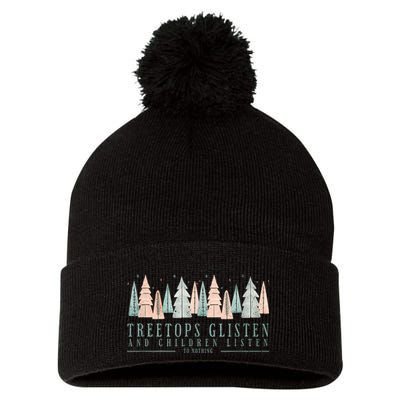Tree Tops Glisten And Children Listen Pom Pom 12in Knit Beanie