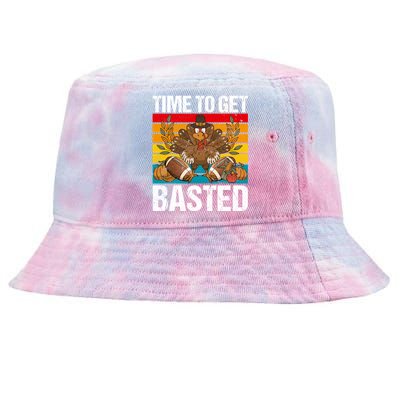 Time To Get Basted Funny Beer Thanksgiving Turkey Gift Tie-Dyed Bucket Hat