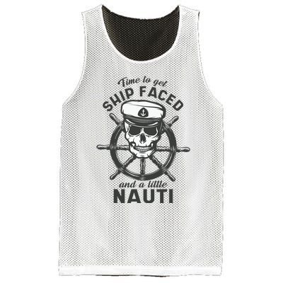 Time To Get Ship Faced And A Little Nauti Cruise Ship Mesh Reversible Basketball Jersey Tank