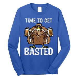 Time To Get Basted Funny Thanksgiving Turkey Day Long Sleeve Shirt