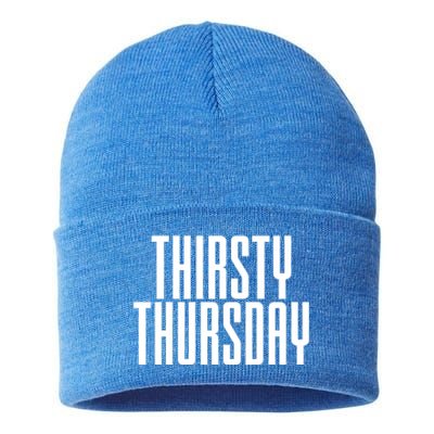 Thirsty Thursday Gift Sustainable Knit Beanie