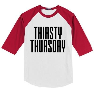 Thirsty Thursday Gift Kids Colorblock Raglan Jersey