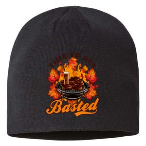 Time To Get Basted Funny Beer Thanksgiving Turkey Gift Sustainable Beanie