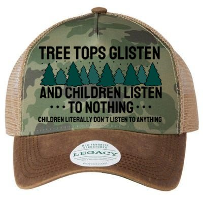 Tree Tops Glisten And Children Don't Listen Legacy Tie Dye Trucker Hat