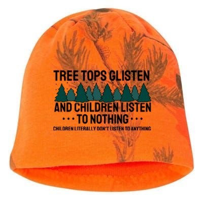 Tree Tops Glisten And Children Don't Listen Kati - Camo Knit Beanie