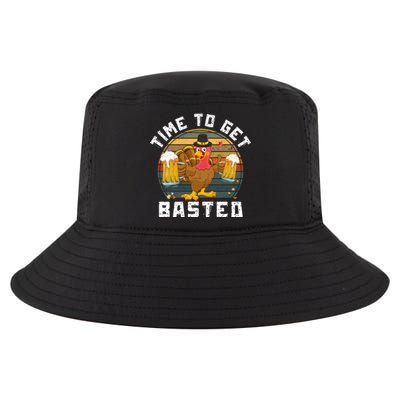 Time To Get Basted Funny Beer Thanksgiving Turkey Gift Cool Comfort Performance Bucket Hat